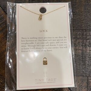 (2 for $20) Tiny Tags Lock Necklace from target